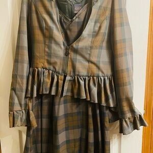 Outlander the Series Plaid Ruffle Women Top